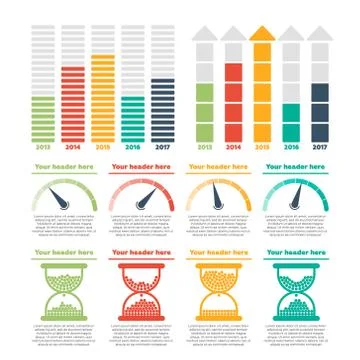 Infographics elements. Progress bars Stock Illustration