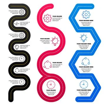 Infographics elements. Road Map Illustrazione stock