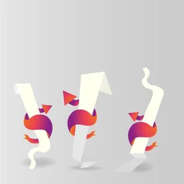 Infographics elements set, 3 options or rollups template with arowws, chart w Stock Illustration