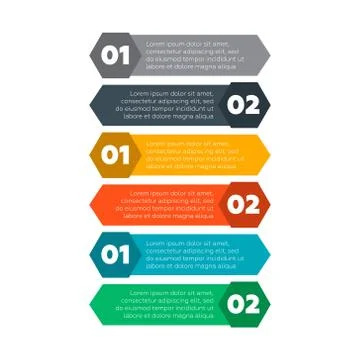 Infographics elements. Six steps process Stockillustratie