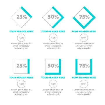 Infographics elements. Square diagram Stock Illustration