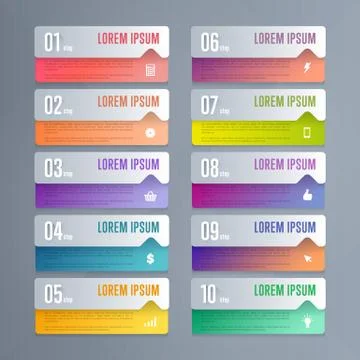 Infographics elements vector template Stock Illustration
