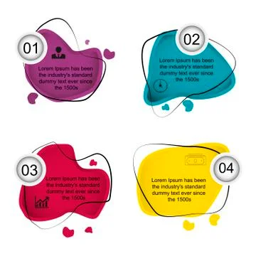 Infographics on four steps Stock Illustration