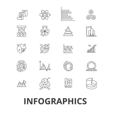 Infographics, graph, information, elements, arrow, charts, timeline, profit l Illustrazione stock