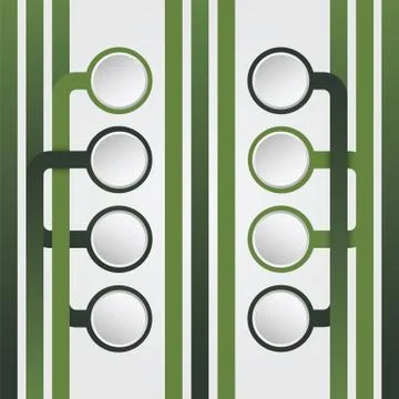 Infographics green lines Stock Illustration