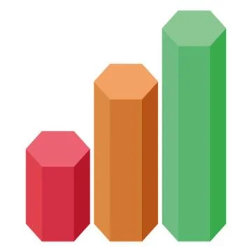 Infographics of hexagons. Vector illustration of 3d hexagons. Stock Illustration