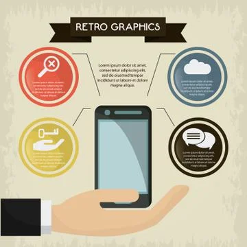 Infographics icon. Retro design. Vector graphic Stock Illustration