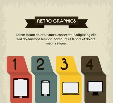 Infographics icon. Retro design. Vector graphic Stock-Illustration