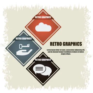 Infographics icon. Retro design. Vector graphic Stock Illustration