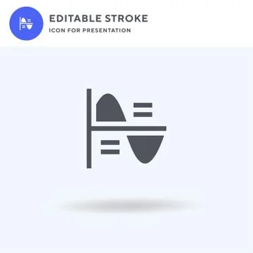 Infographics icon vector, filled flat sign, solid pictogram isolated on white 스톡 일러스트