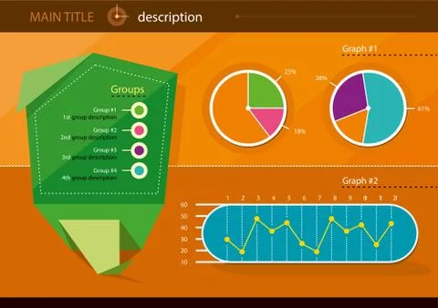 Infographics icons and elements for presentation Illustrazione stock
