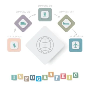 Infographics with icons. Stock Illustration