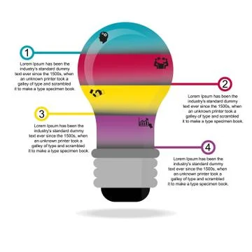 Infographics lamp Illustrazione stock