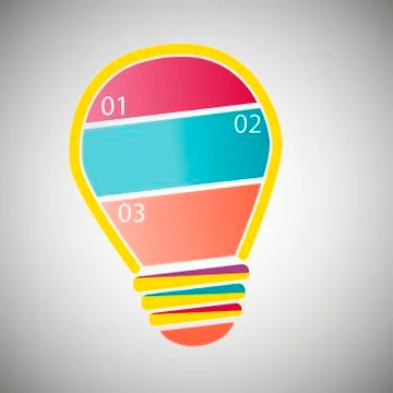 Infographics light bulb Stock Illustration