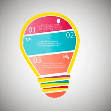 Infographics light bulb Stock Illustration