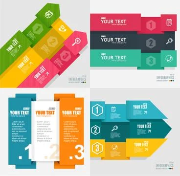 Infographics Menu Set. Vector Illustrazione stock