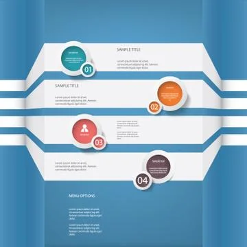 Infographics menu vector design with four options Stock Illustration