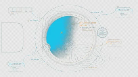 Infographics with the Moon and HUD interface. Stock Footage 160677237