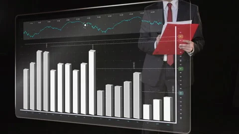  Infographics In Office Stock Footage 210234799