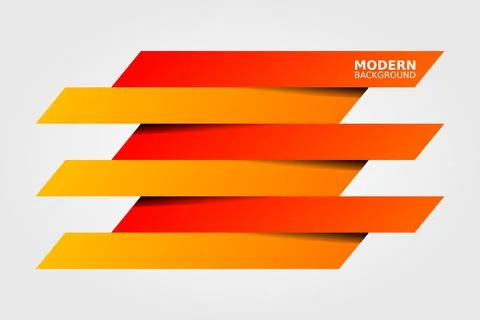 Infographics paper rectangle banners with shadows on white background. Stock Illustration