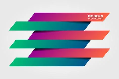 Infographics paper rectangle banners with shadows on white background. Stock Illustration