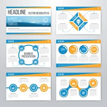 Infographics presentation template flat design 스톡 일러스트