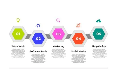 Infographics process concept Stock Illustration