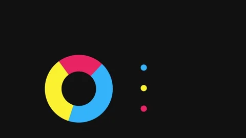 Infographics series. Animated Circular chart. Steps, stages. 4K horizontal. Vidéo 331604605