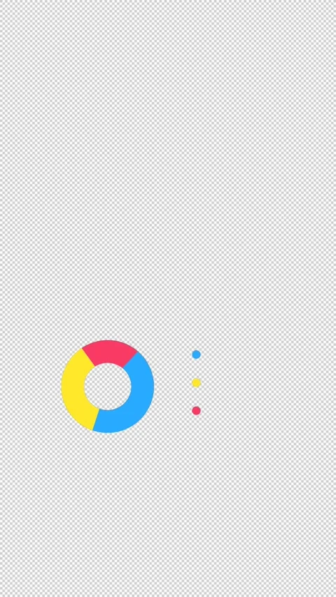 Infographics series. Circular chart with alpha channel. Stories ready Vidéo 331604089