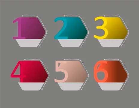Infographics on six steps Illustrazione stock