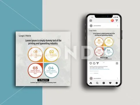Infographics Social Media Poster Design PSD Template