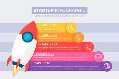 Infographics startup Stock Illustration