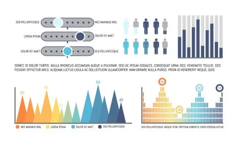 Infographics with Statistics and Numerical Data Stock Illustration