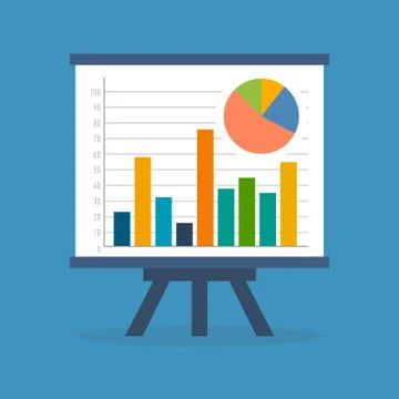 Infographics, statistics, data concept. Flat design. Stock Illustration