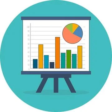 Infographics, statistics, data concept. Flat design. Stockillustratie