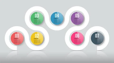 Infographics step by step. Universal abstract element of chart, graph, diag.. Stock Illustration