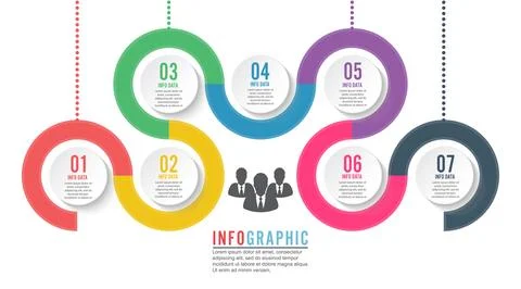 Infographics step by step. Universal abstract element of chart, graph, diag.. Stock Illustration