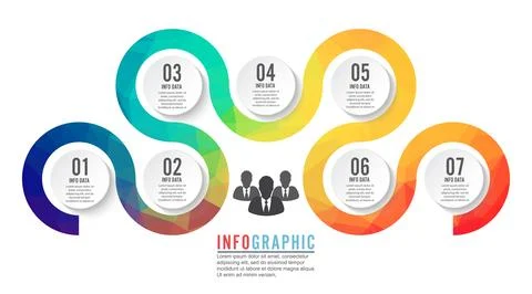 Infographics step by step. Universal abstract element of chart, graph, diag.. Stock Illustration