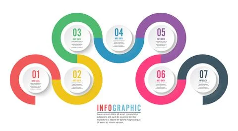 Infographics step by step. Universal abstract element of chart, graph, diag.. Stock Illustration