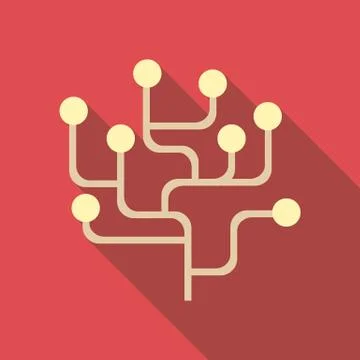 Infographics structure icon, flat style 库存插图