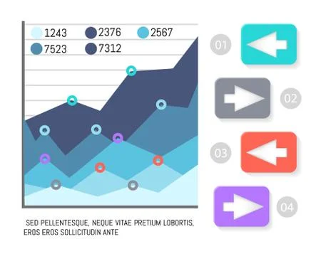 Infographics Systematized Information Presentation Illustrazione stock