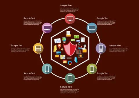 Infographics of Technology background. Technology elements. Illustrazione stock