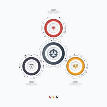Infographics template 3 options with circle Stock-Illustration