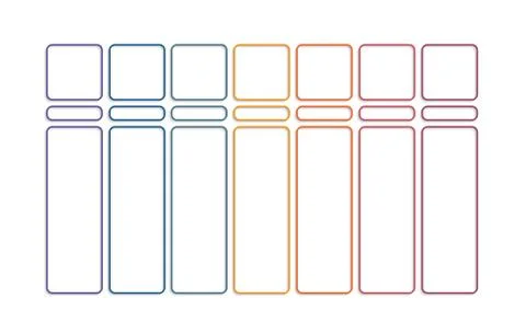 Infographics template with 7 options Stock Illustration