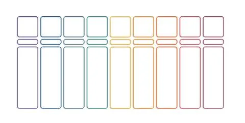 Infographics template with 9 options Stock Illustration