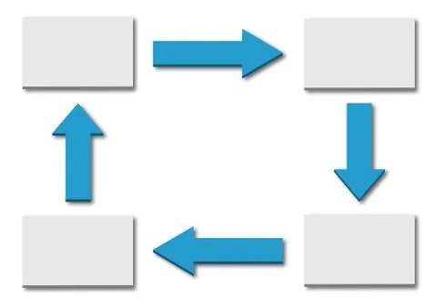 Infographics template - four steps process cycle Stock Illustration