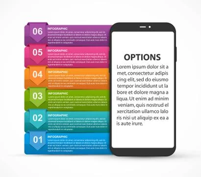 Infographics template for presentations or information booklet. Vector Stock Illustration