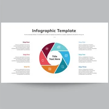 Infographics Template Slide Presentation 스톡 일러스트