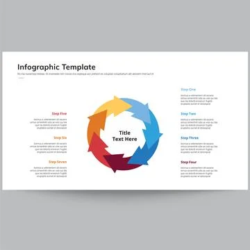 Infographics Template Slide Presentation 스톡 일러스트