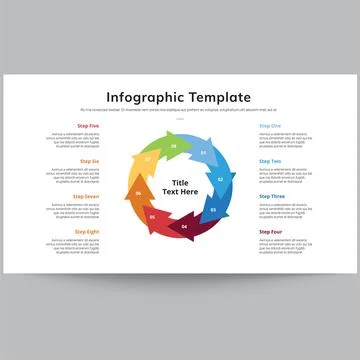 Infographics Template Slide Presentations Illustrazione stock
